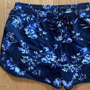 Gap Floral Print Elastic Tie Waist Shorts